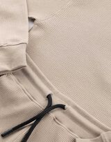 Sweater en broek set - Wafelstructuur - Beige
