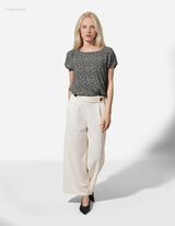 Bluse - Allover-Print - schwarz