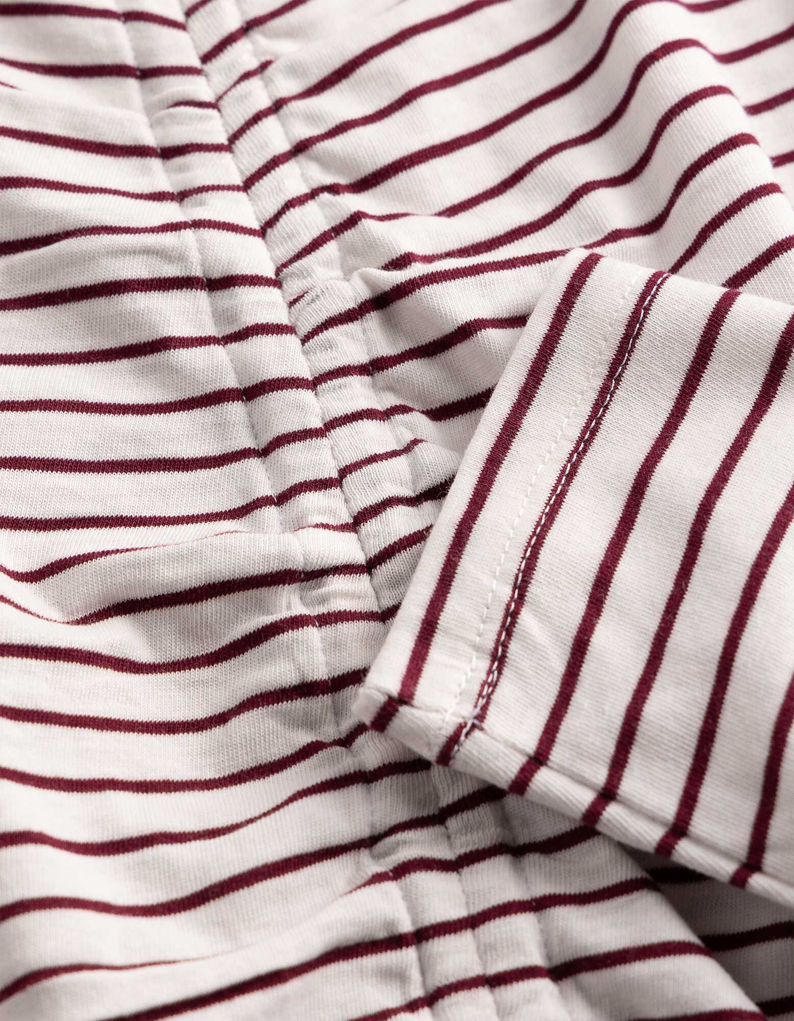 Longshirt - Streifen - Off-White