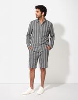 Hemd - Streifen - dunkelgrün