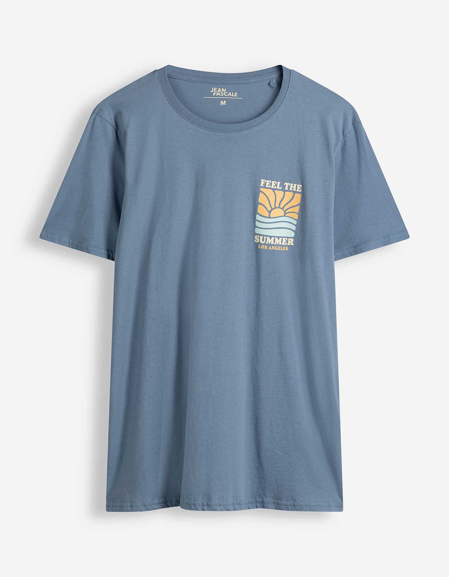 T-Shirt - Print - Hellblau