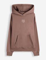 Hoodie - Print - Braun