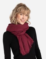 Tuch - Fransen an den Abschlüssen - dunkelrot