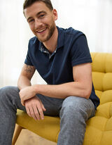 Poloshirt - einfarbig - dunkelblau