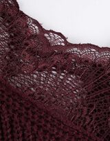 Pulovr - Krajková aplikace - tm. lila