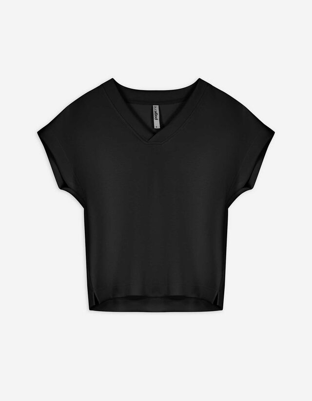 T-shirt - Contenuto di modal - nero