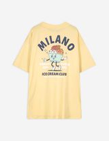 Póló - Hátul nyomtatott minta - világos sárga