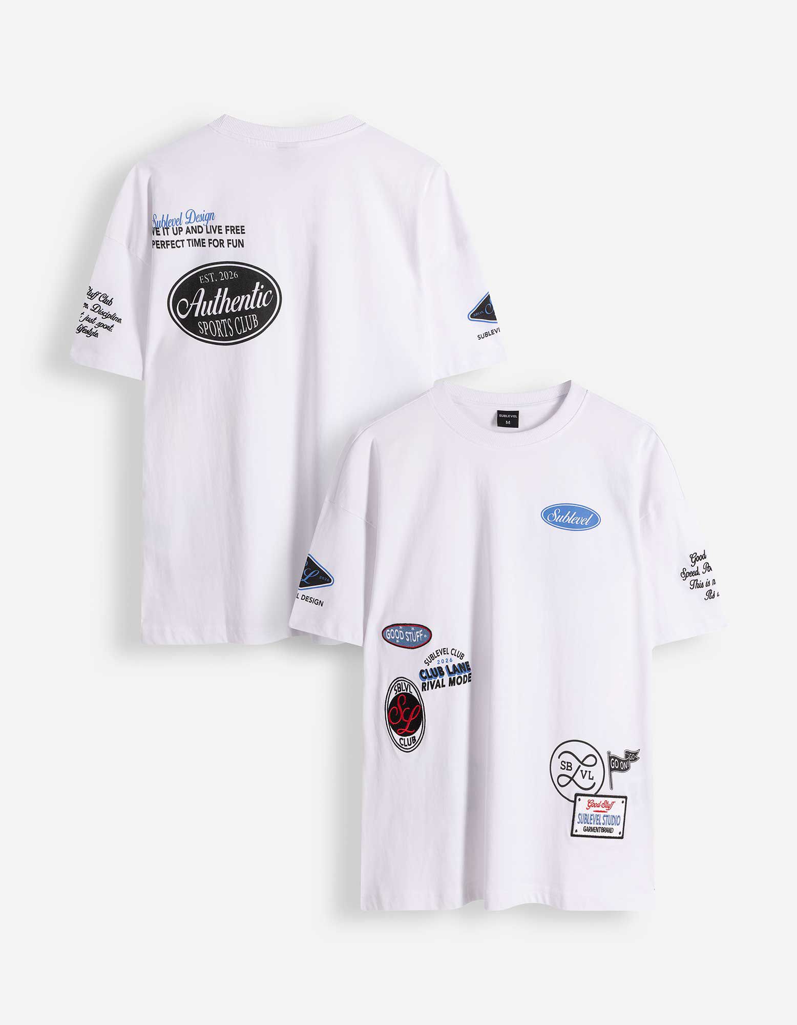 T-Shirt - Allover-Print - wei&szlig;