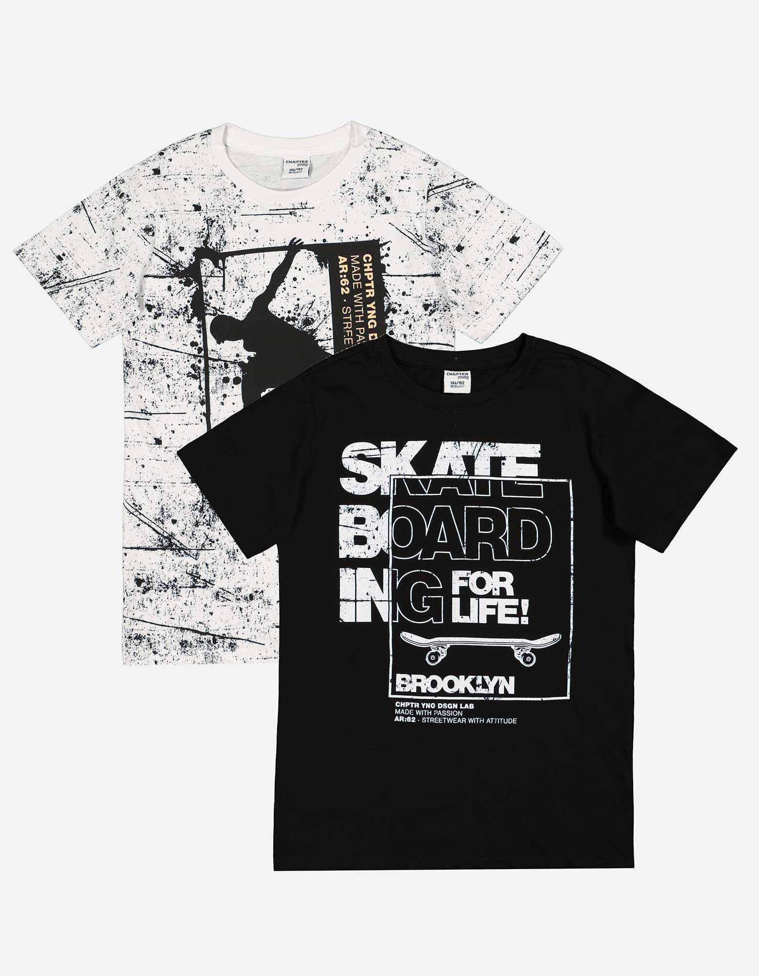 T-shirt - set van 2 - wit