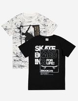 T-shirt - set van 2 - wit