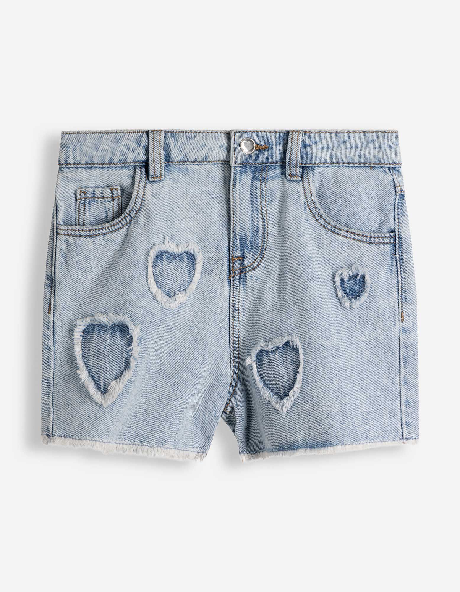 Shorts - Applikation - Hellblau