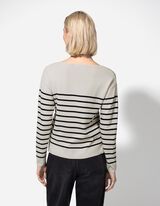 Strickpullover - Viskose-Mix - weiß