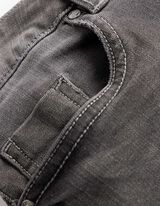 Dž&iacute;nov&eacute; &scaron;ortky - &scaron;ed&yacute; denim - seda