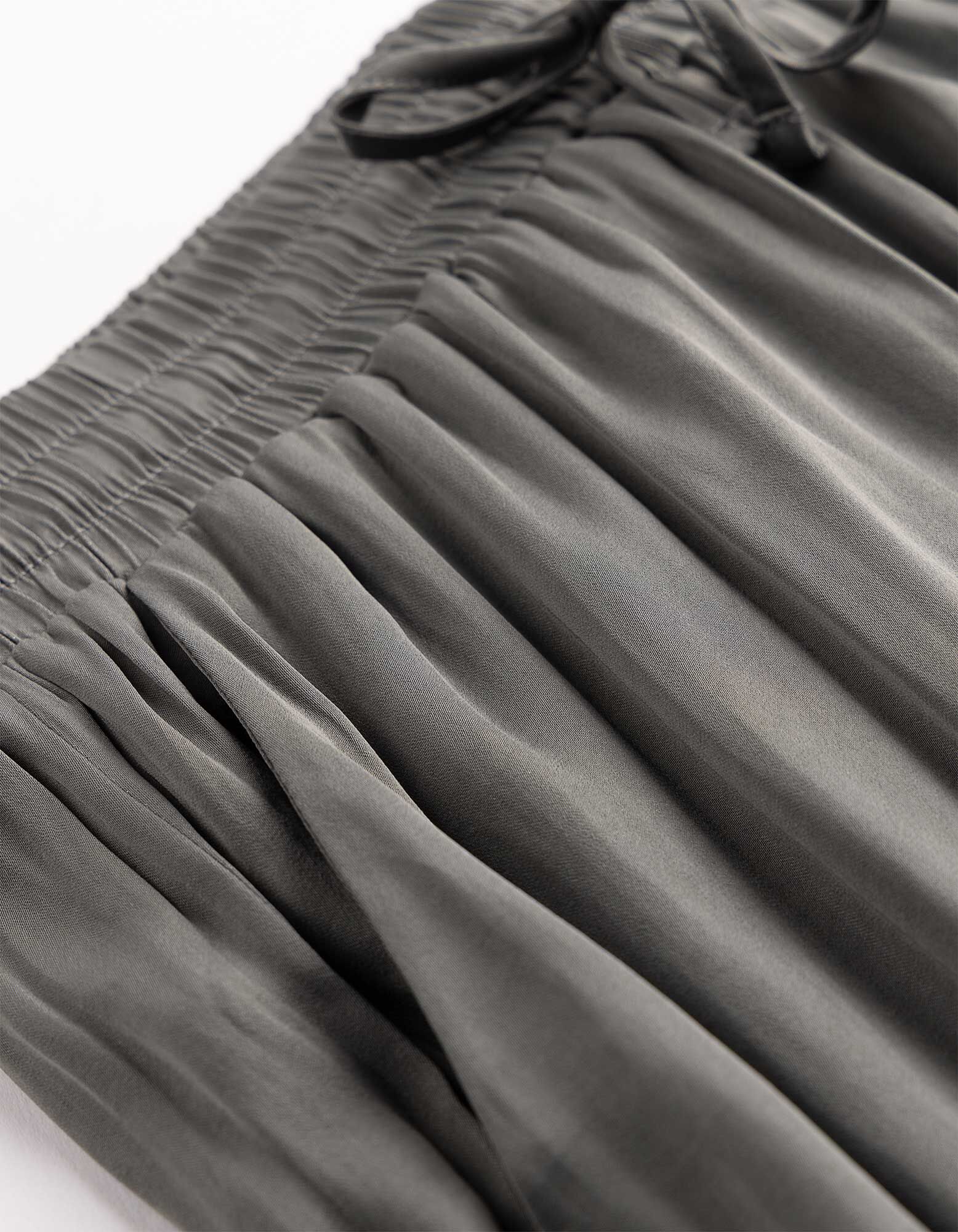 Pyjamahose - Satin - Khaki