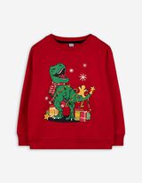 Pulover - Božič - rdeca