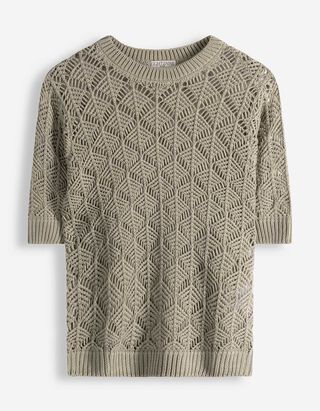 Pullover - Karomuster - dunkelgr&uuml;n