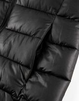 Vestă matlasată - Glugă cu șnur - Negru