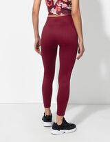 Leggings - Structură cu nervuri - Rosu inchis