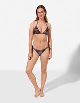 Haut de bikini - Motif l&eacute;opard - Brun