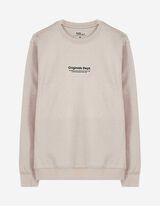 Sweatshirt - Rundhals-Ausschnitt - weiß