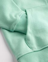 Sweatjacke - R&uuml;ckenprint - hellgr&uuml;n