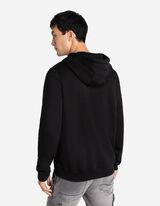 Pulover s kapuco - Sprednja tisk - crna