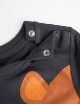 Tričko s dlh&yacute;mi ruk&aacute;vmi - Predn&eacute; tlač - tmavoseda