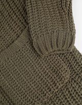 Dolga jopa - Groba pletenina - rjava