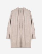Longcardigan - Aufgesetze Taschen - beige