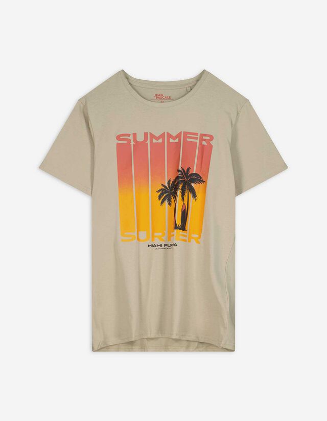 T-Shirt - Print - beige