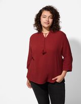 Bluse - Baumwolle - dunkelrot