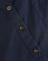 Košeľová blúzka - Náprsné vrecko - tmavomodra