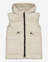 Gilet trapuntato - Cappuccio - beige