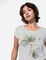 T-shirt - Stampa glitterata - bianco