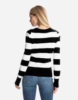 Majica dugih rukava - Ukrasna dugmad - crno