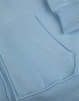 Felpa aperta - Cappuccio - blu