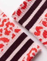 Tennissocken - Leopardenmuster - Rosa