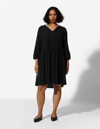 Kleid - Dreiviertel&auml;rmel - Schwarz
