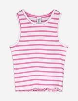 T-shirt - Geribde structuur - pink