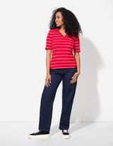 Poloshirt - Strepen - rood