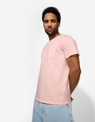 T-Shirt - Brusttasche - rosa