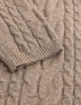 Longcardigan - Zopfstrick - Beige