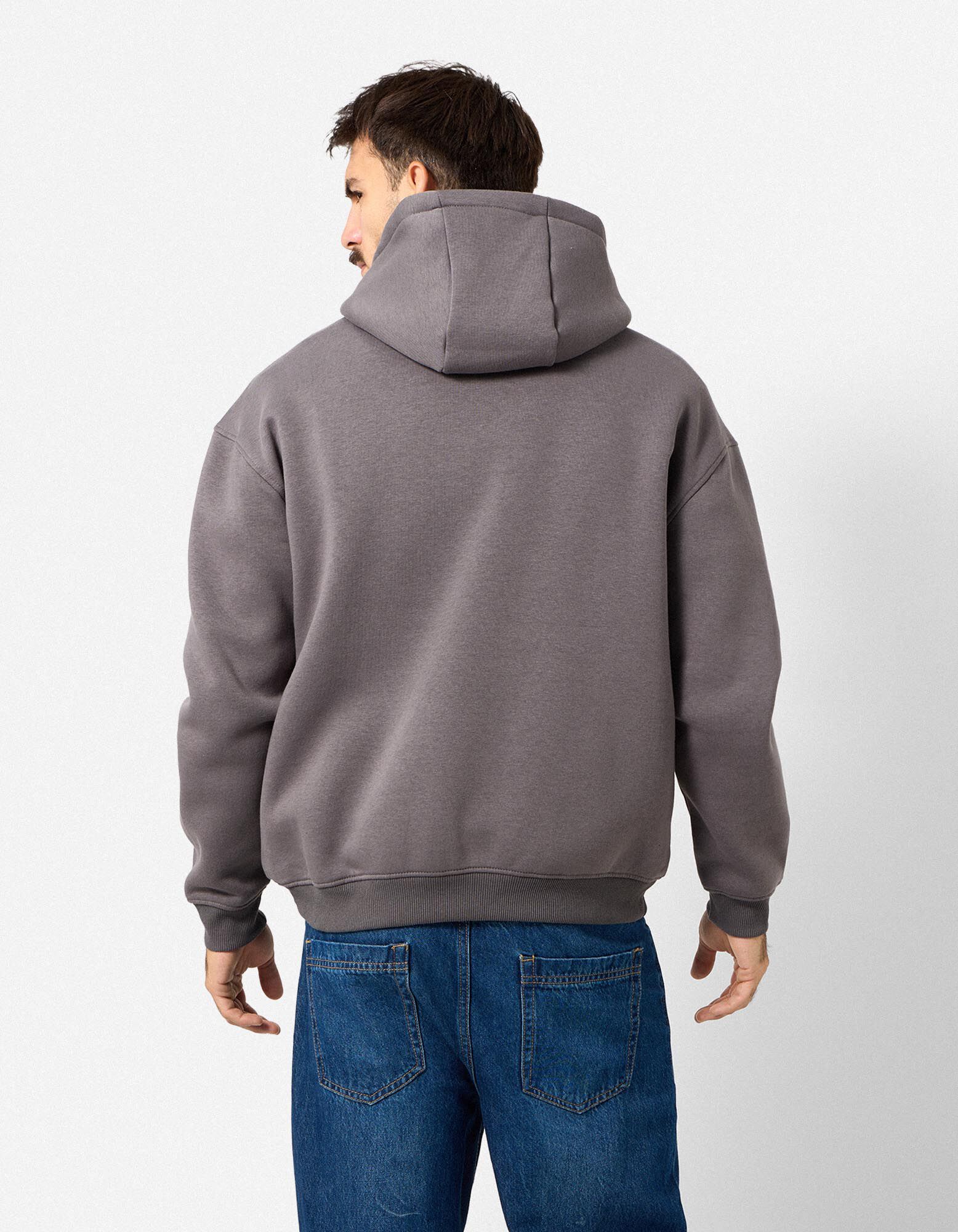 Hoodie - Oversized Fit - Dunkelgrau