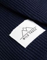 Bluză de corp cu mânecă lungă - Decolteu Henley - Albastru inchis