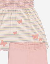 Set van jurk en legging - Met kant - roze