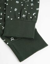 Pidžama pantalone - Vrpca na porubu - tamno-zelena