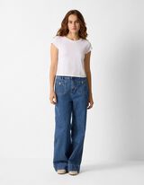 Jeans - Wide Fit - blau