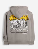 Hoodie - Oversized Fit - Hellgrau