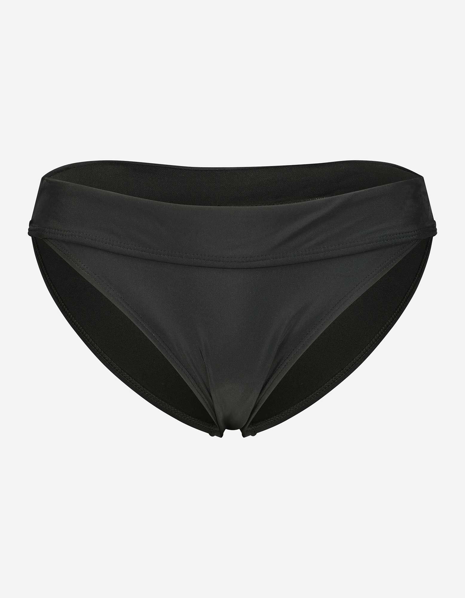 Slip de bikini - Ceinture &eacute;lastique - Noir