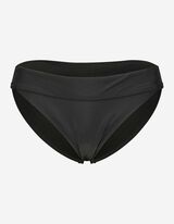 Slip de bikini - Ceinture &eacute;lastique - Noir